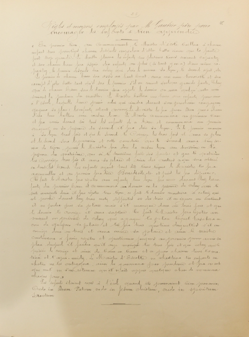 Manuscrit original de Martin Eugène Legrand, feuillet 25/36